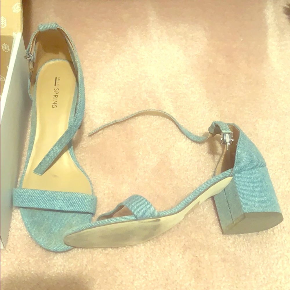 Spring denim heels
